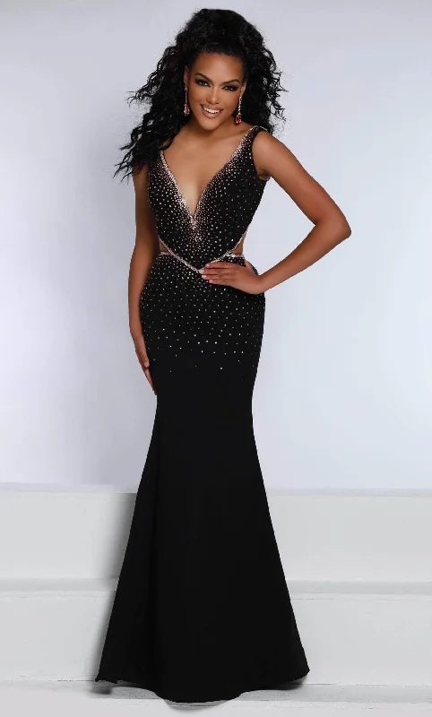 Mermaid - Style Women Dress with a Fitted Silhouette for Special OccasionsJohnathan Kayne 2640 - Jeweled Cutout Evening Gown