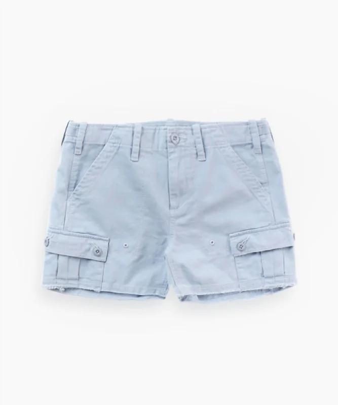 Cuffed Women Shorts for a Laid - Back and Trendy LookDrill Short In Sky Blue