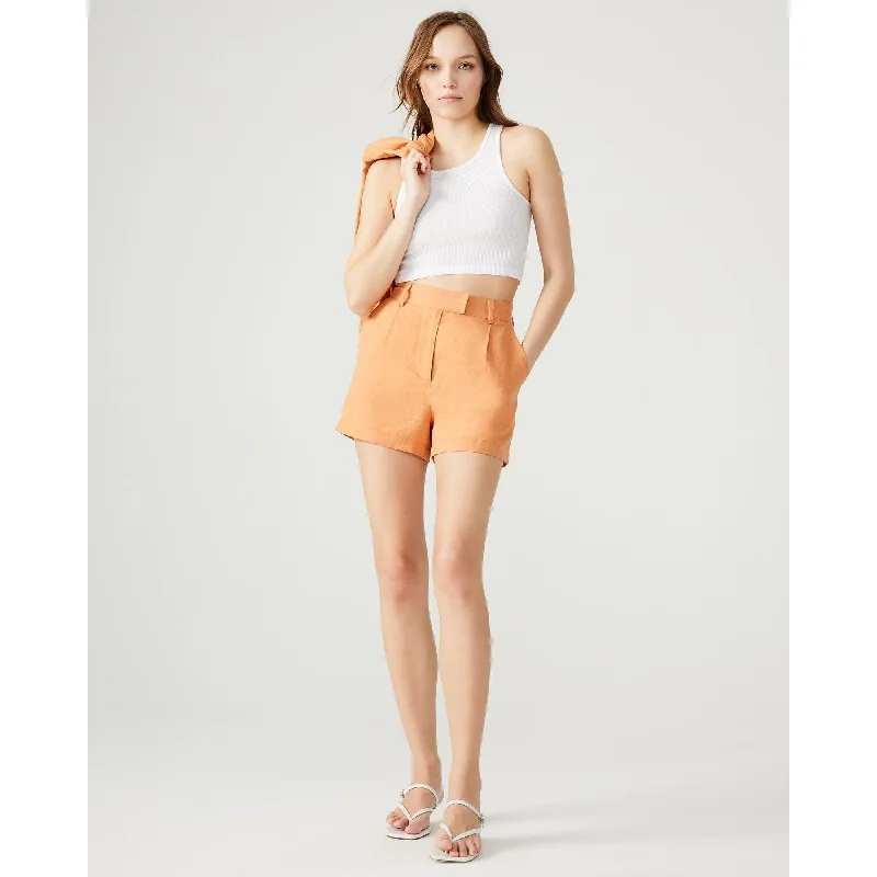 Denim Women Shorts with Distressed Details for a Casual VibeImelda Shorts Caramel