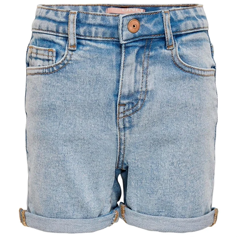 Solid Color Women Shorts in Bright Hues for a Bold StatementKids ONLY Light Blue Denim Phine Noos Shorts