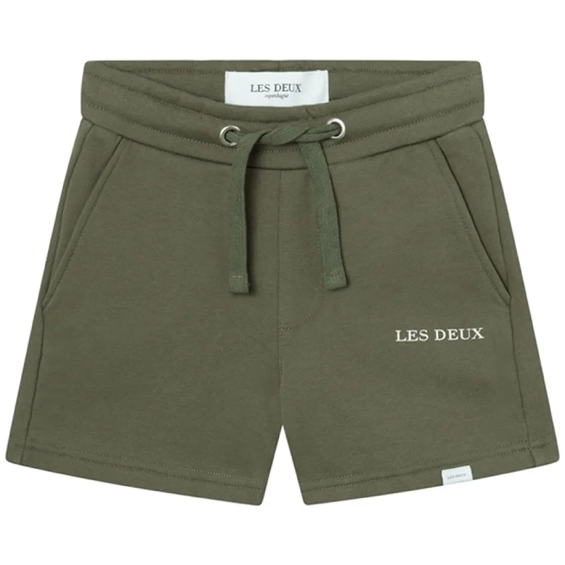 Leather Look Women Shorts for an Edgy and Chic StyleLes Deux Kids Olive Night/Ivory Lens Sweatshorts