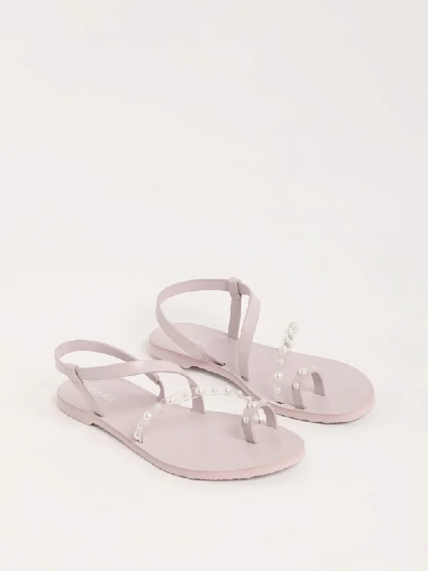 Cuffed Women Shorts for a Laid - Back and Trendy LookLUNA BLU Lavender Pearl Sandals