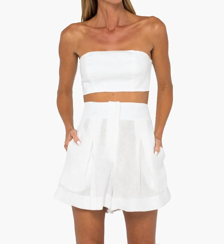 Stretchable Women Shorts for Maximum MobilityMarlow Shorts In White