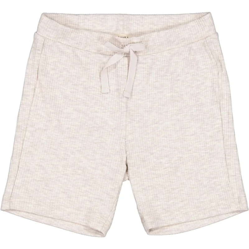 High - Waisted Women Shorts for a Retro and Flattering LookMarMar Modal Beige Melange Shorts