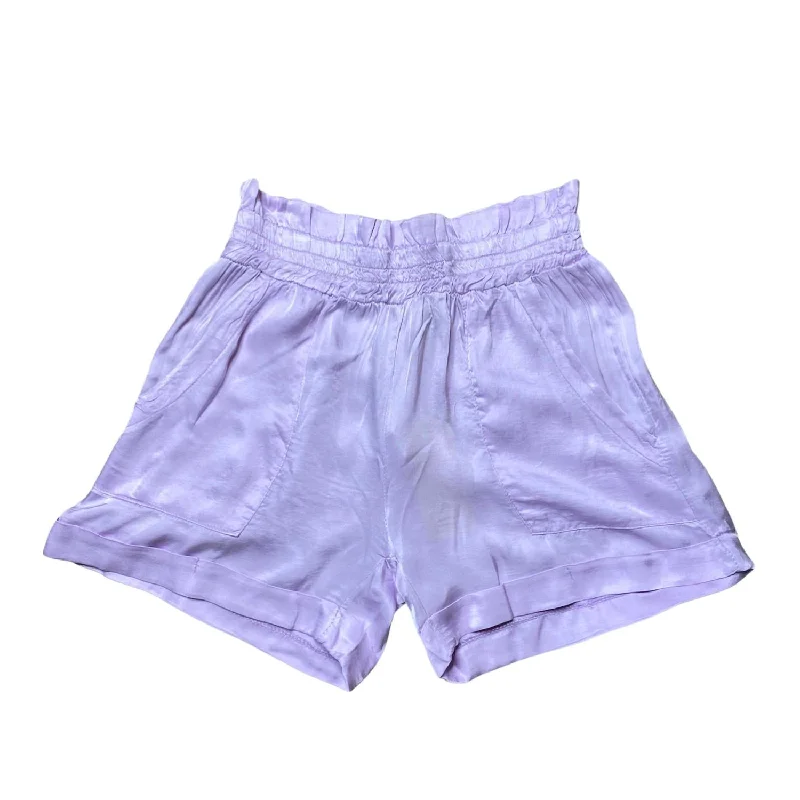 Belted Women Shorts to Enhance the WaistlineWomen's Lilo Satin Cuffed Shorts In White