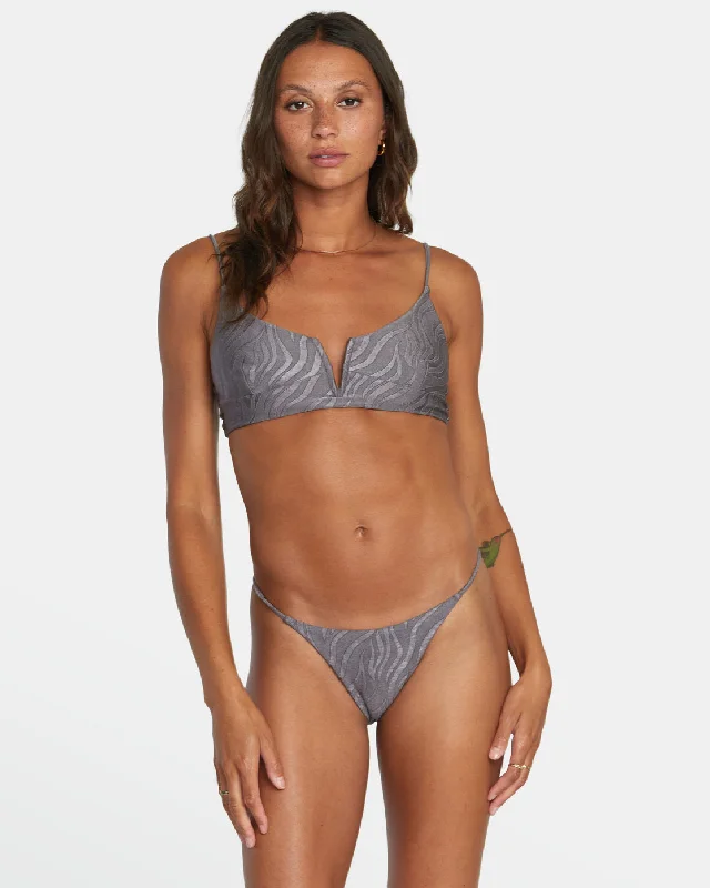 Ruched bikini with fabric gathers for a slimming effectFeral V-Wire Cropped Bikini Top - Shark