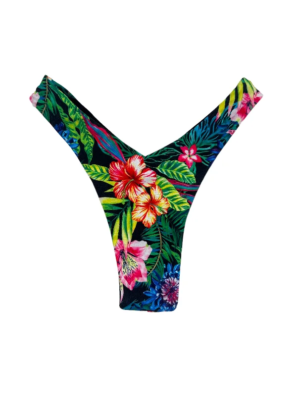 Floral - printed bikini for a feminine and colorful beach vibeMAUI Y CUT BOTTOM