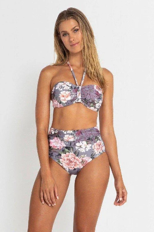 Monokini - style bikini with a unique one - piece - meets - bikini designSS31227 Abelia Gathered Retro Pant - Storm